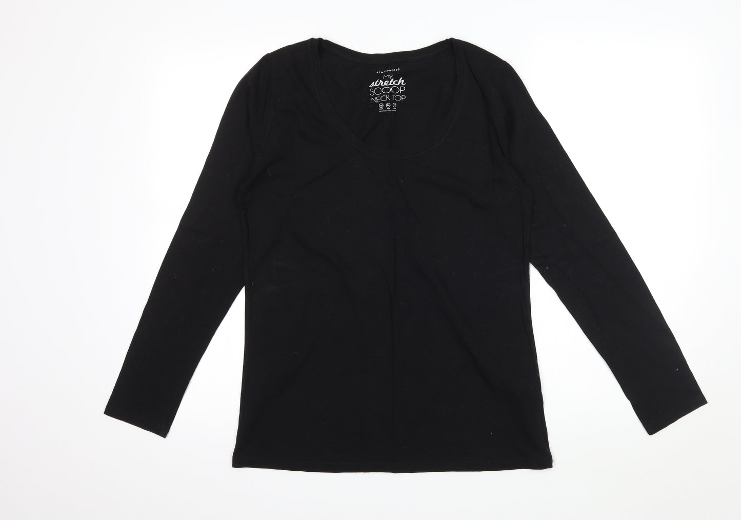 Atmosphere Womens Black  Jersey Basic T-Shirt Size 16