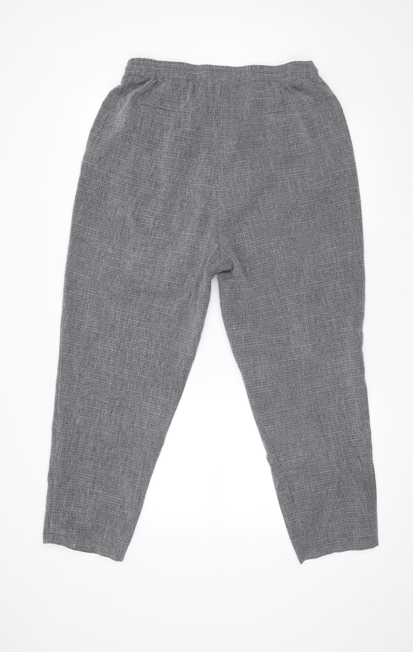 PRETTYLITTLETHING Womens Blue Check  Trousers  Size 14 L25 in