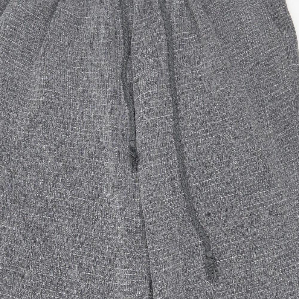 PRETTYLITTLETHING Womens Blue Check  Trousers  Size 14 L25 in