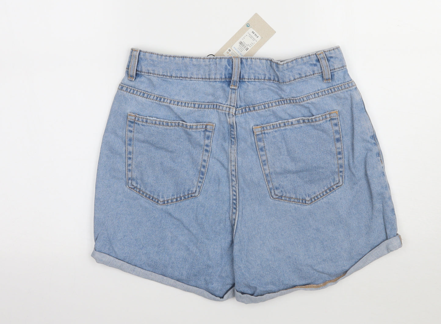 Denim & Co. Womens Blue  Denim Hot Pants Shorts Size 12