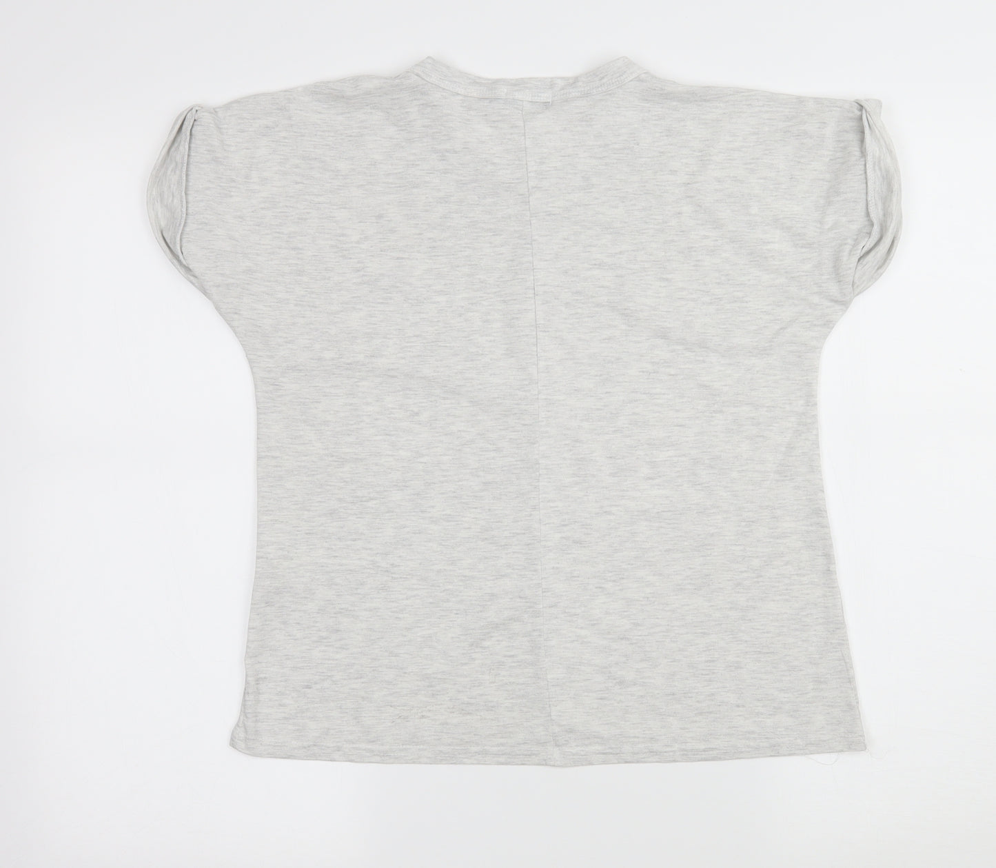 Boohoo Womens Grey  Jersey Basic T-Shirt Size 12