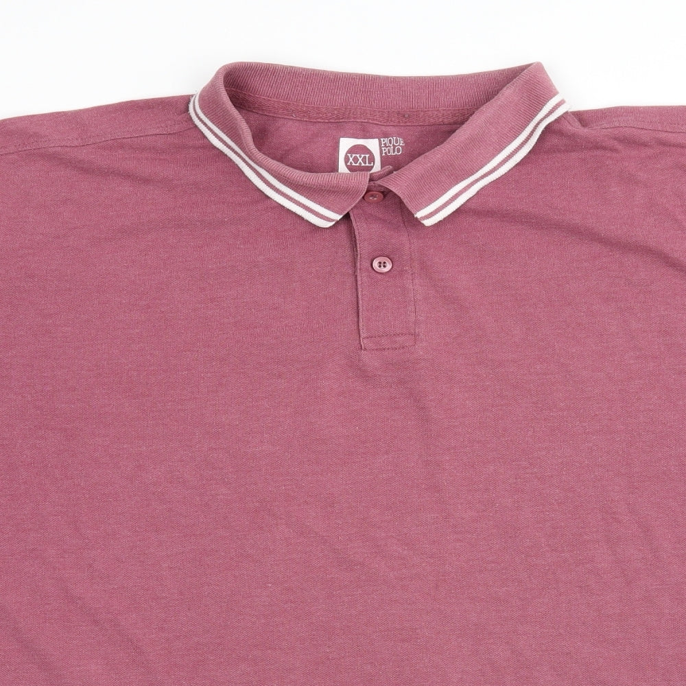 Cedar Wood State Mens Pink  Jersey  Polo Size 2XL