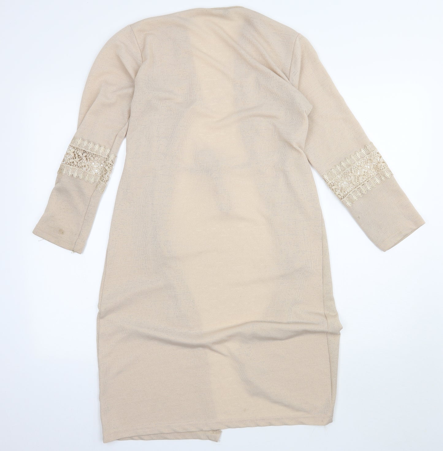 Preworn Womens Beige  Knit Cardigan Jumper Size L