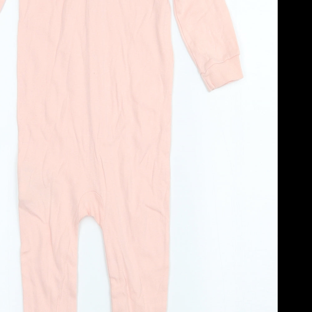 Lupliu Girls Pink  Jersey Babygrow One-Piece Size 18 Months  - Sweet Flower