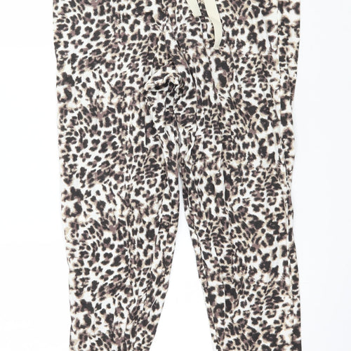 Avon  Womens Brown Animal Print Jersey Capri Pyjama Pants Size 12