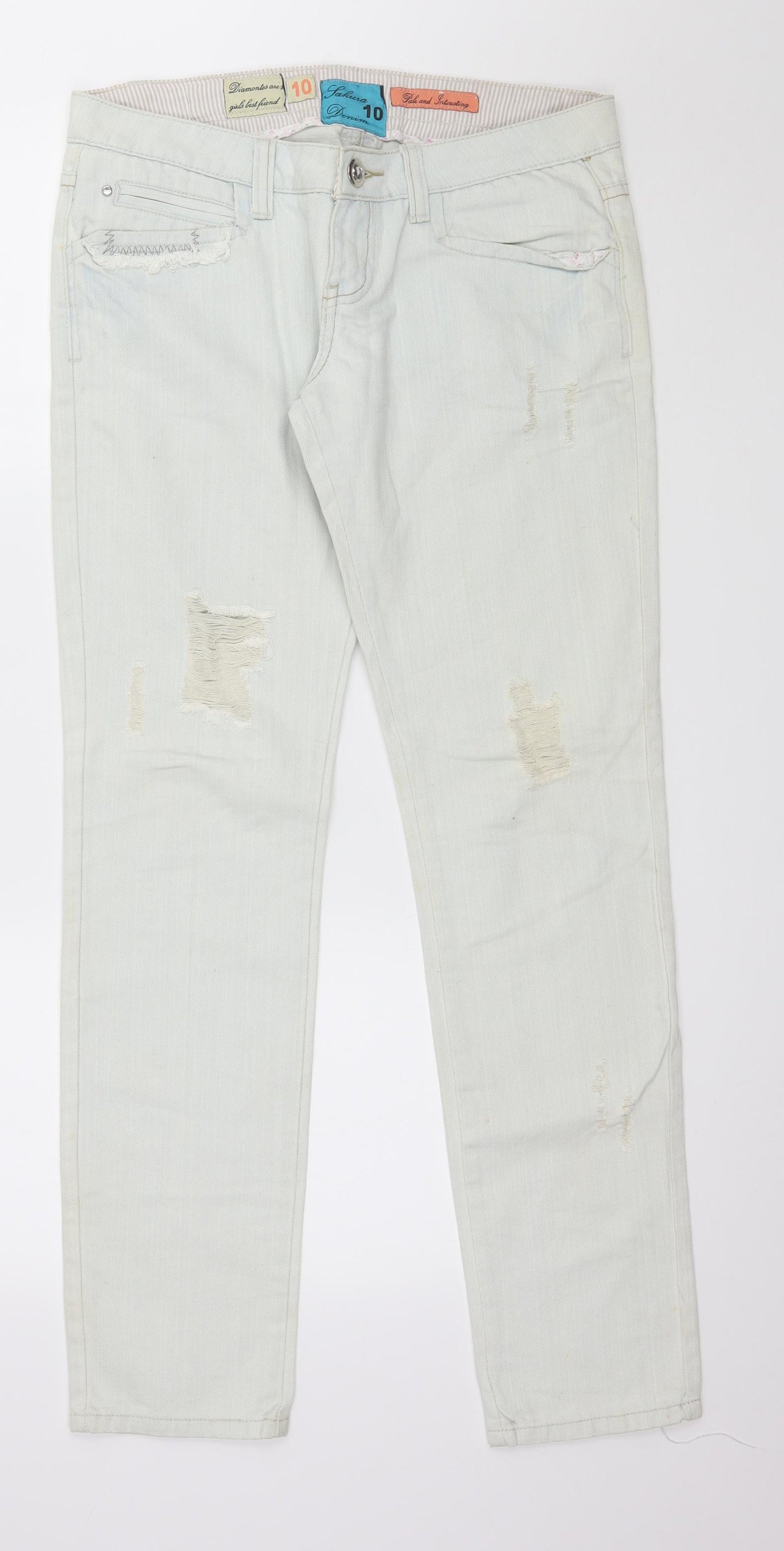 Sakura Womens Blue  Denim Skinny Jeans Size 10 L31 in
