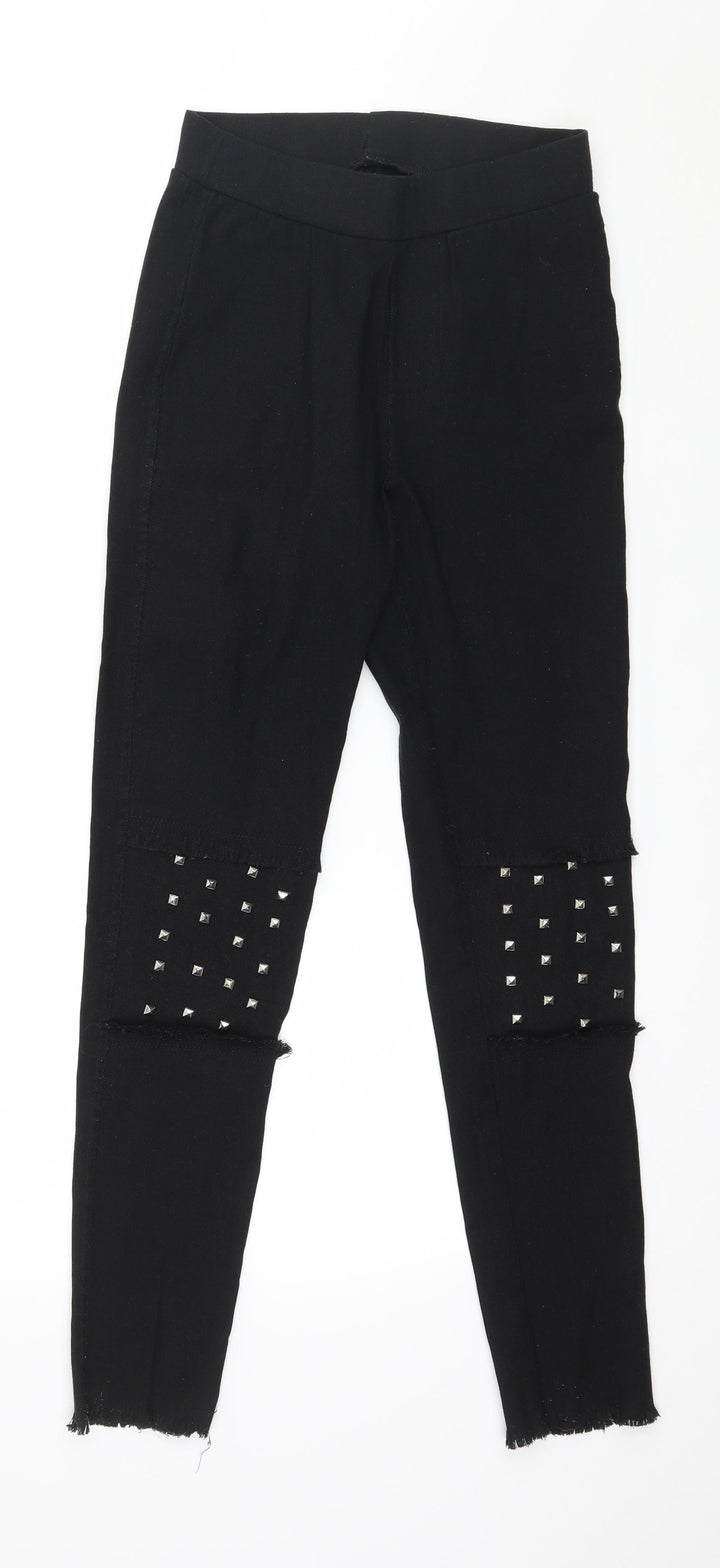 Preworn Womens Black Denim Skinny Jeans Size S L26 in