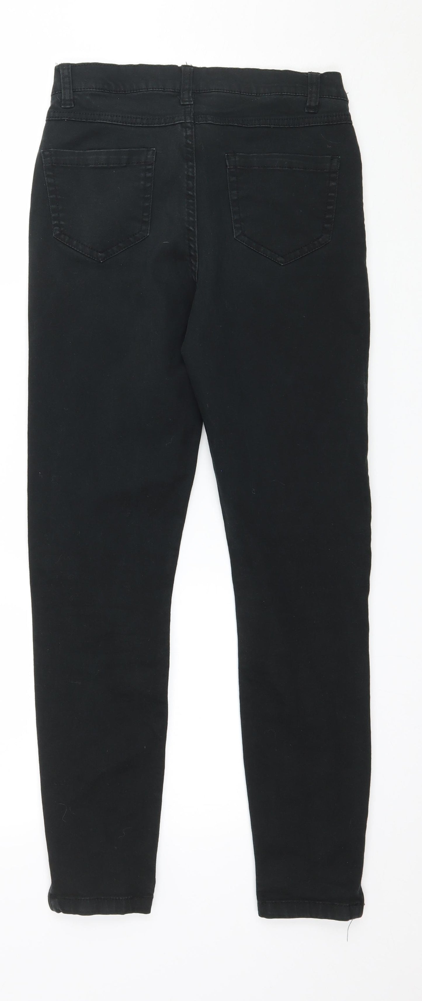 Preworn Womens Black  Denim Skinny Jeans Size 26 in L27 in