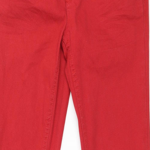 Denim & Co. Womens Red  Denim Skinny Jeans Size 8 L31 in
