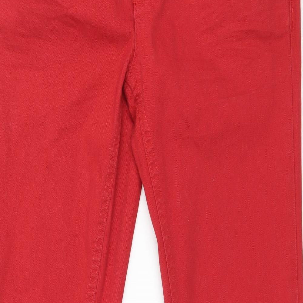 Denim & Co. Womens Red  Denim Skinny Jeans Size 8 L31 in