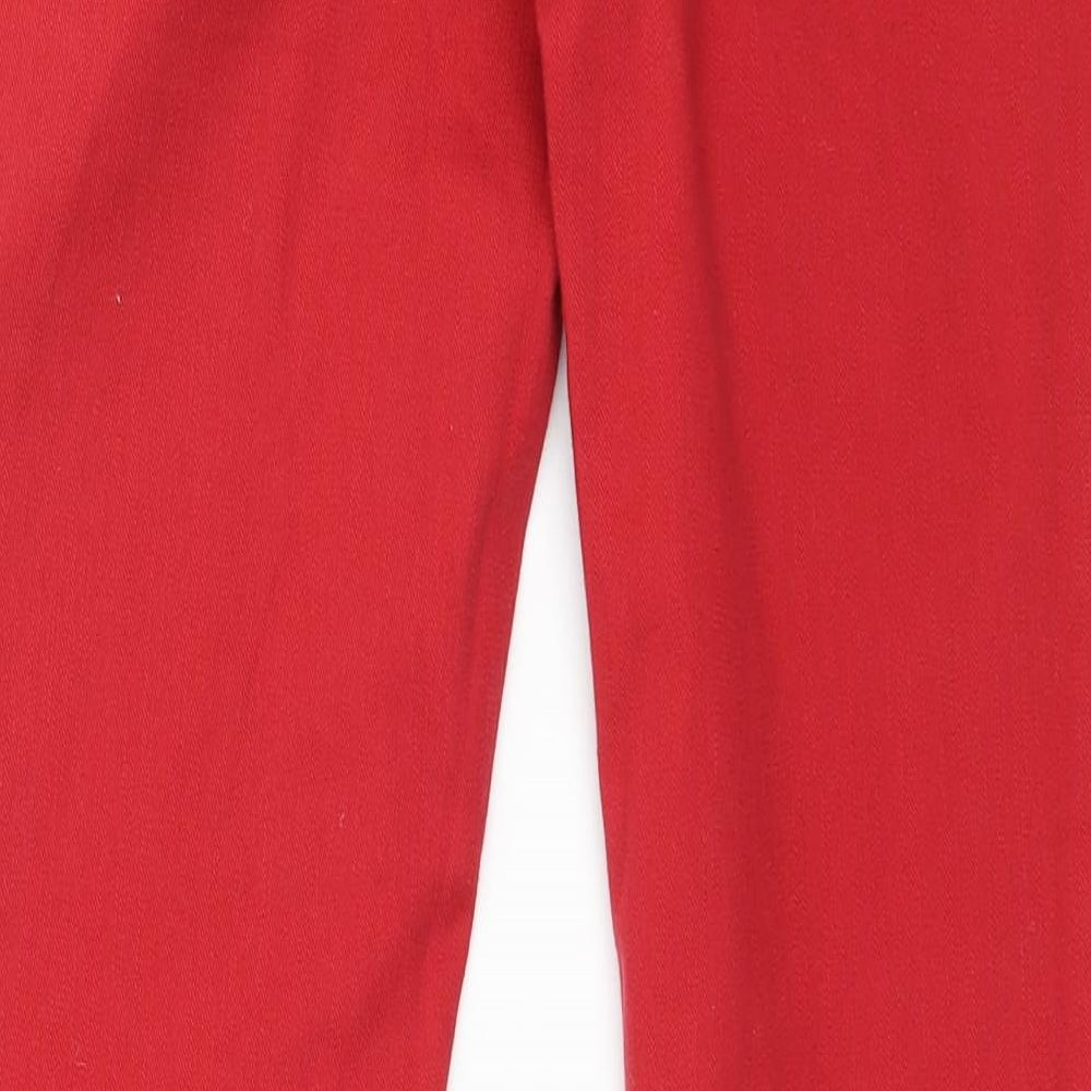 Denim & Co. Womens Red  Denim Skinny Jeans Size 8 L31 in