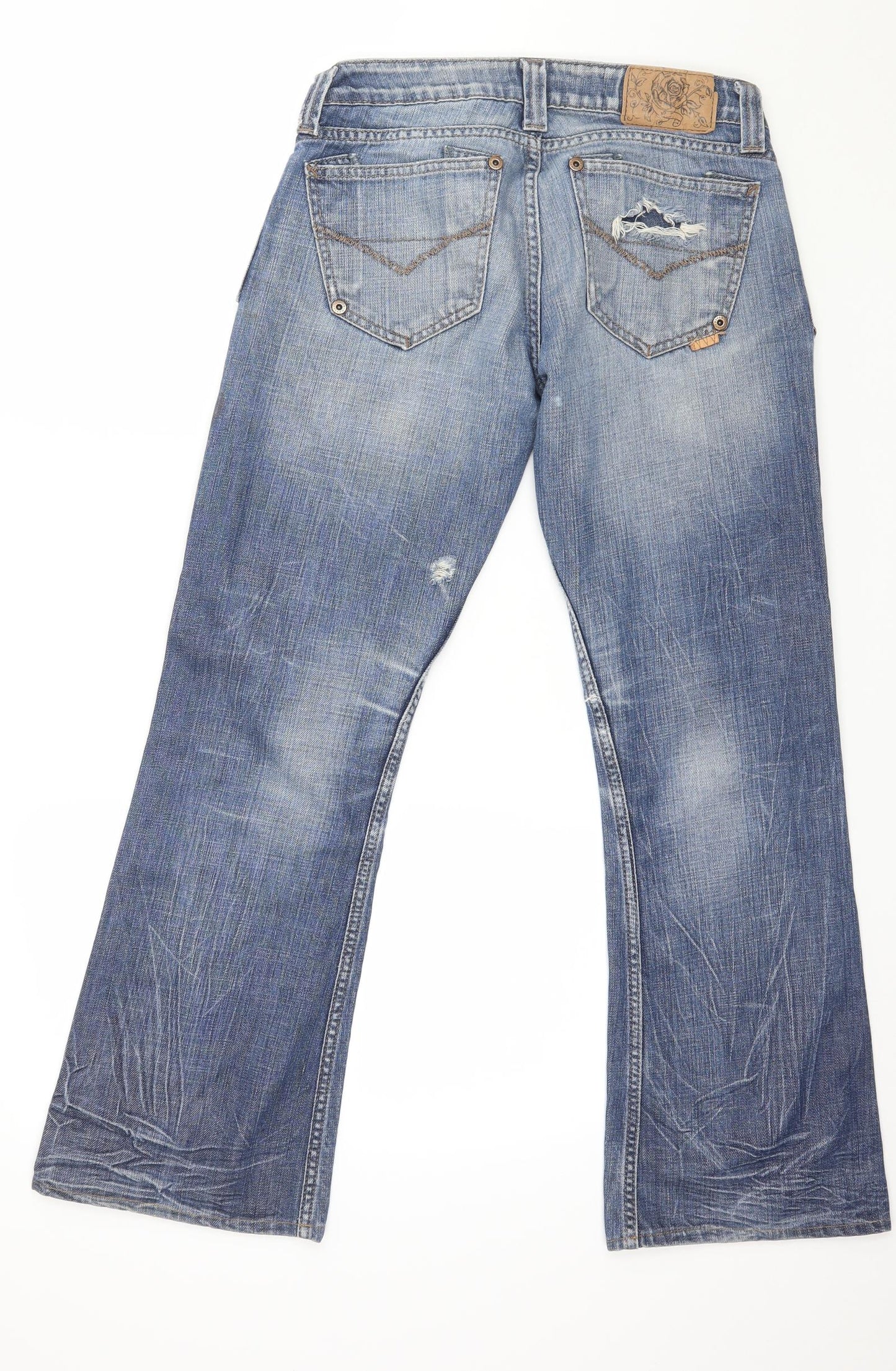 River Island Womens Blue  Denim Straight Jeans Size 10 L28 in