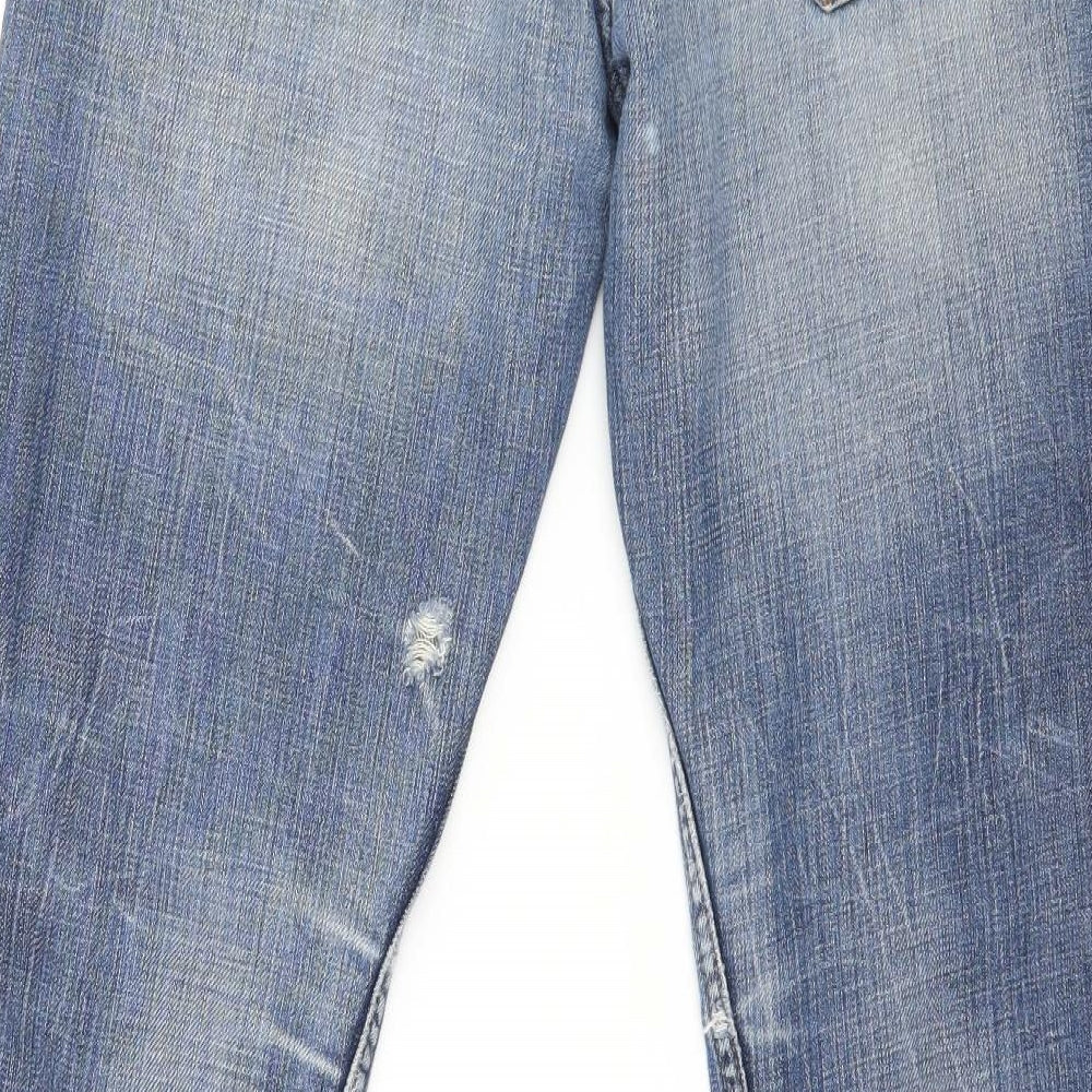 River Island Womens Blue  Denim Straight Jeans Size 10 L28 in
