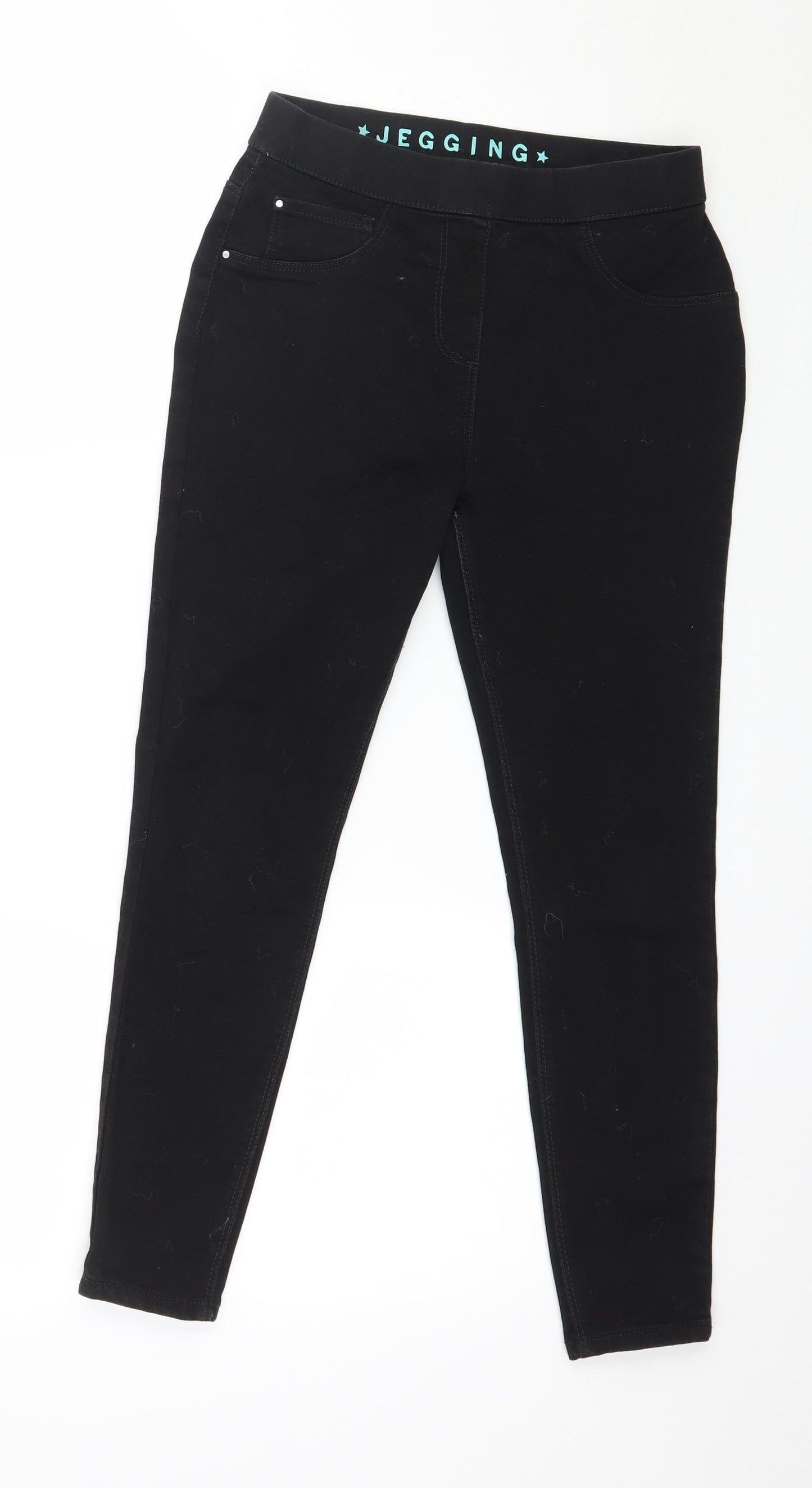 George Girls Black  Denim Jegging Jeans Size 10-11 Years