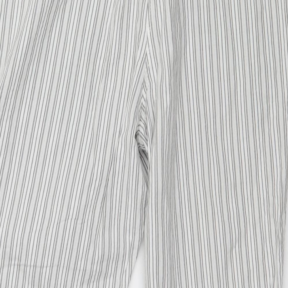 NEXT Womens White Striped  Trousers  Size 12 L26 in