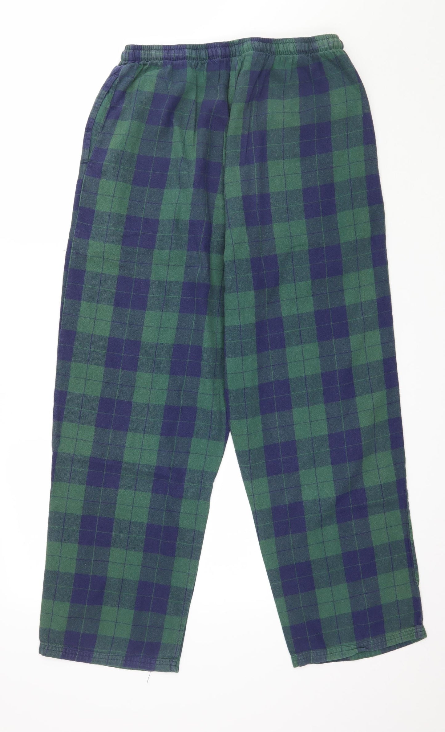 grer Womens Green Check Jersey Top Pyjama Pants Size M
