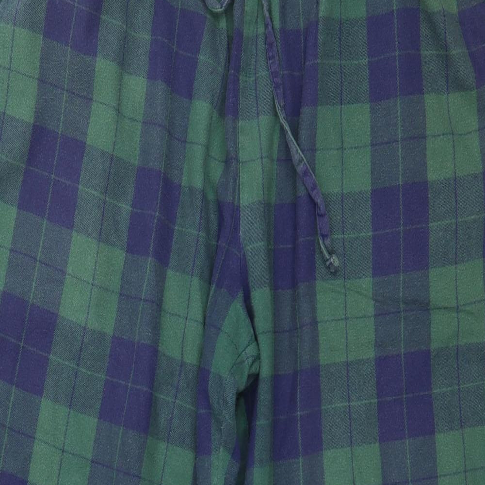 grer Womens Green Check Jersey Top Pyjama Pants Size M