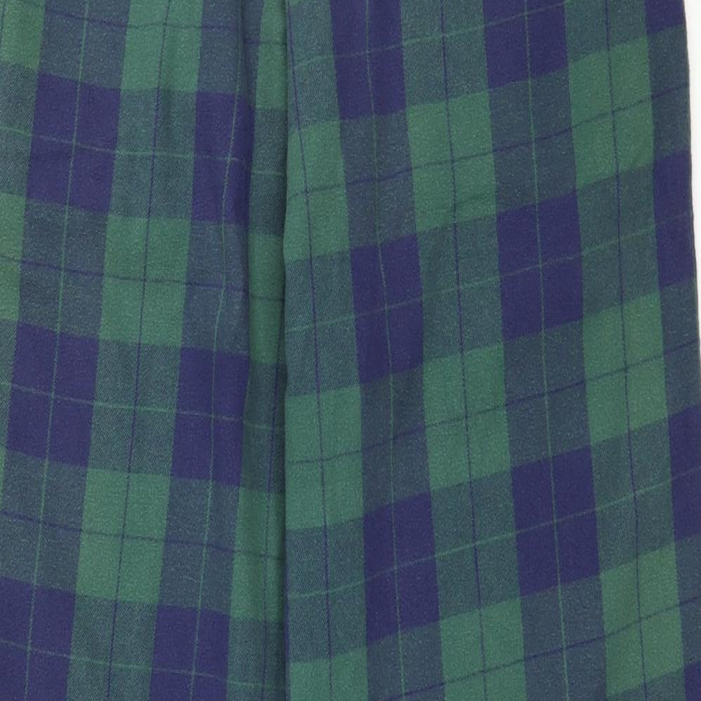grer Womens Green Check Jersey Top Pyjama Pants Size M