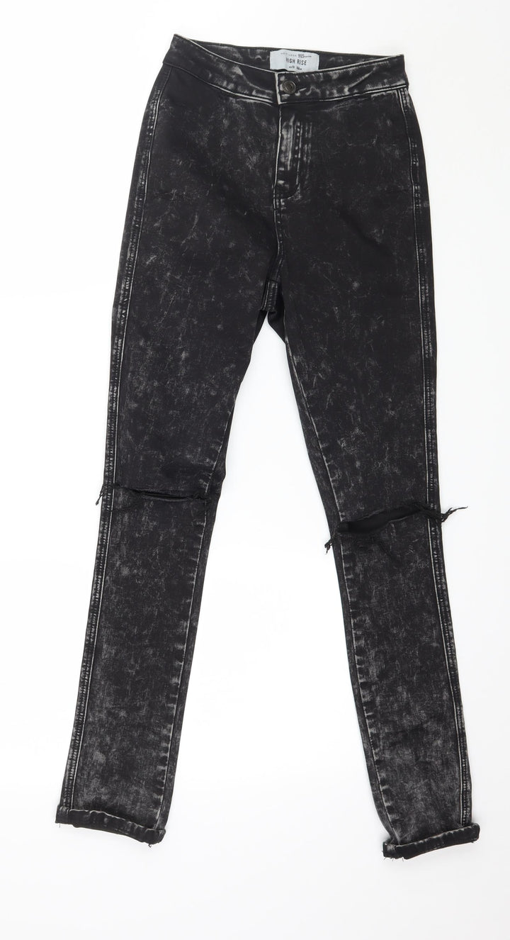 New Look Girls Black Denim Skinny Jeans Size 13 Years - Distressed
