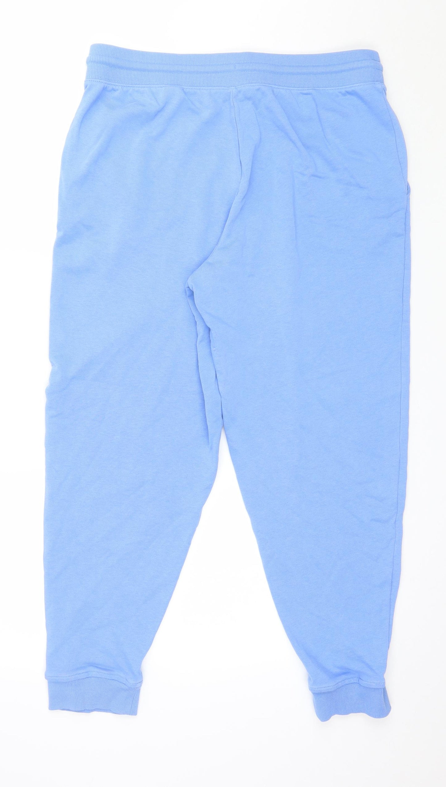 Marks and Spencer Womens Blue  Jersey Jogger Trousers Size 16 L26 in