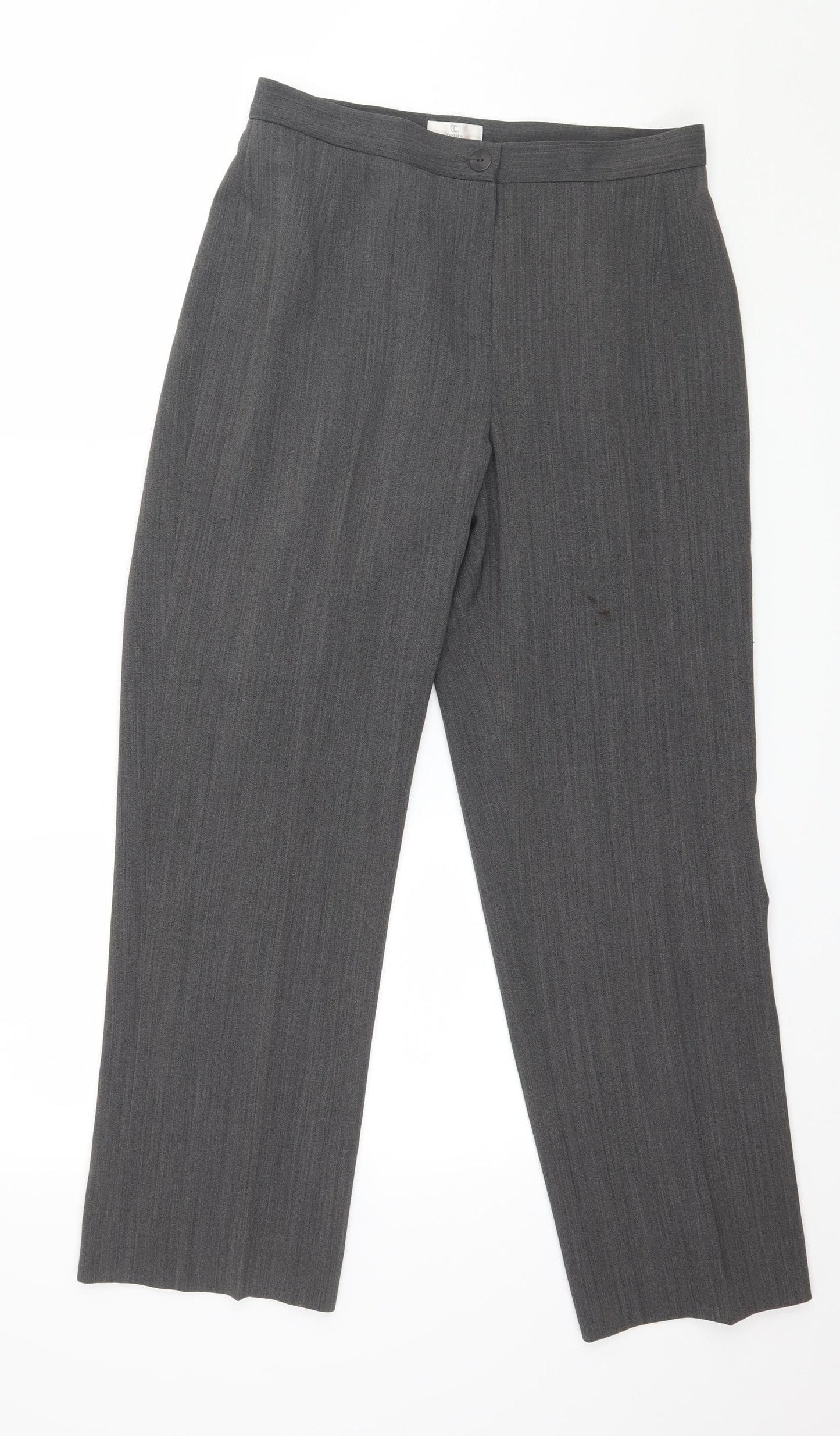 CC Womens Grey   Trousers  Size 10 L27 in