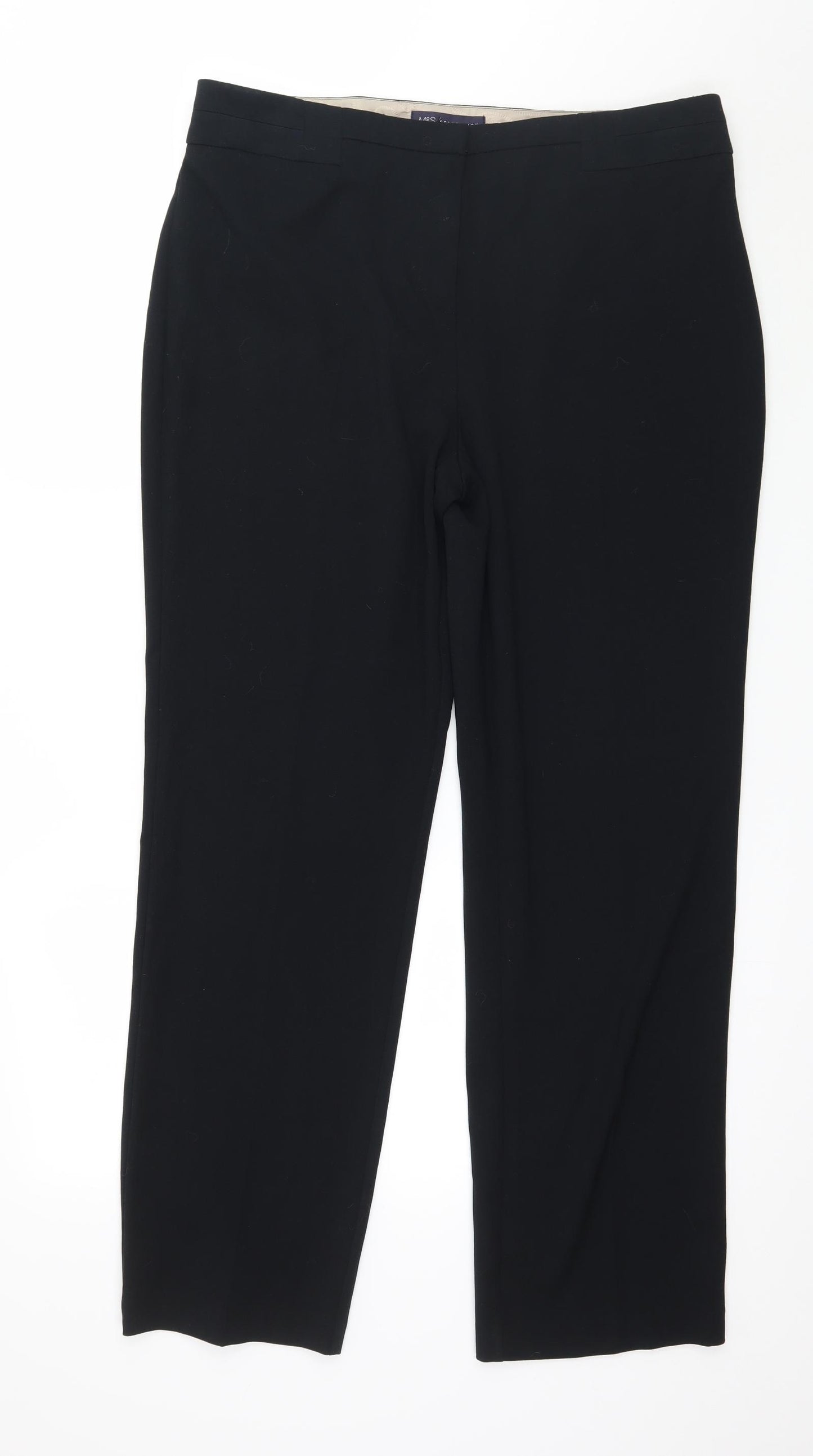 Marks and Spencer Womens Black   Trousers  Size 14 L30 in