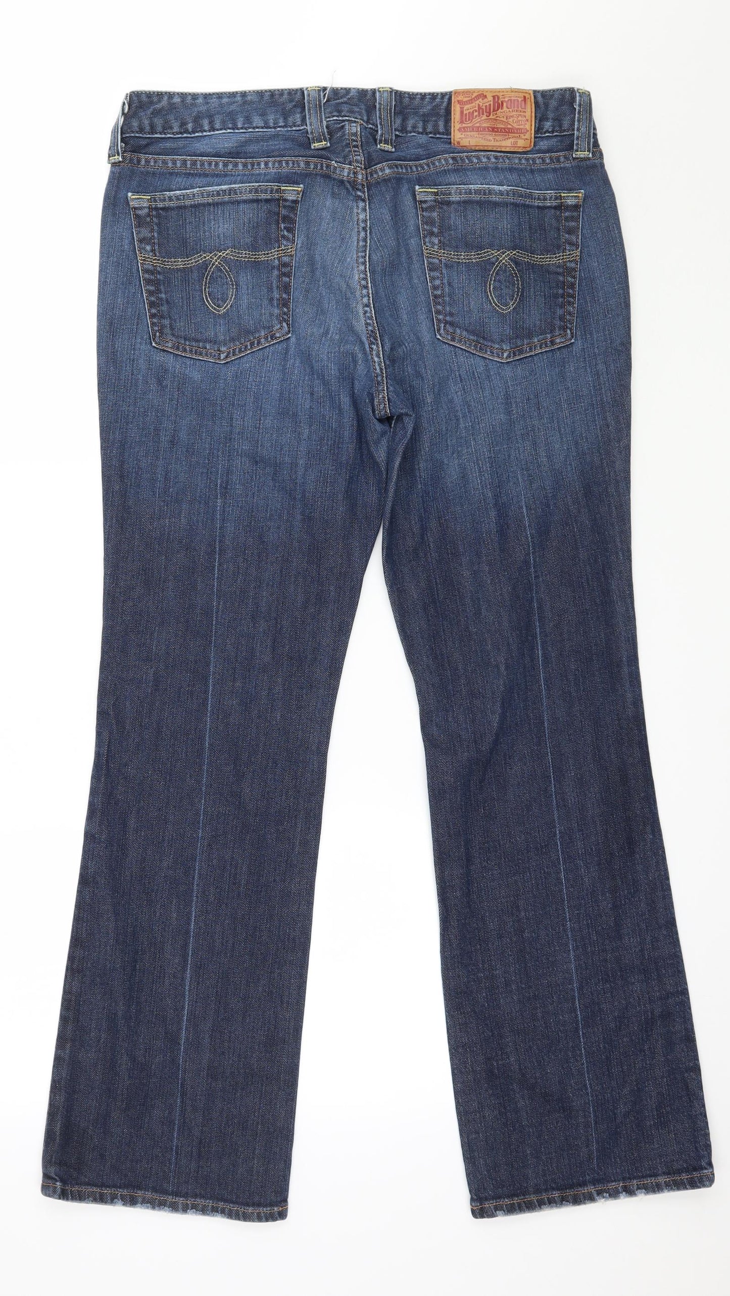River Island Womens Blue  Denim Straight Jeans Size 14 L29 in