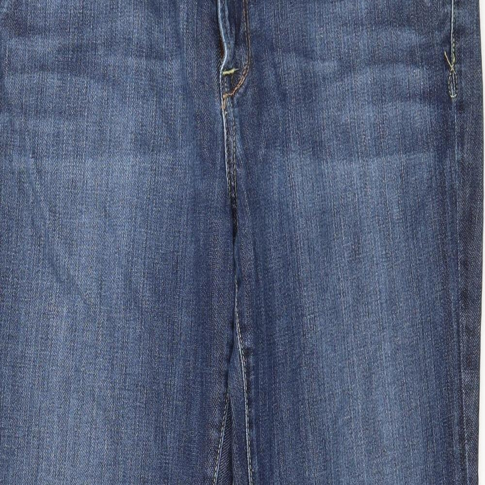 River Island Womens Blue  Denim Straight Jeans Size 14 L29 in