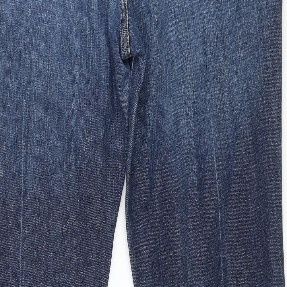 River Island Womens Blue  Denim Straight Jeans Size 14 L29 in