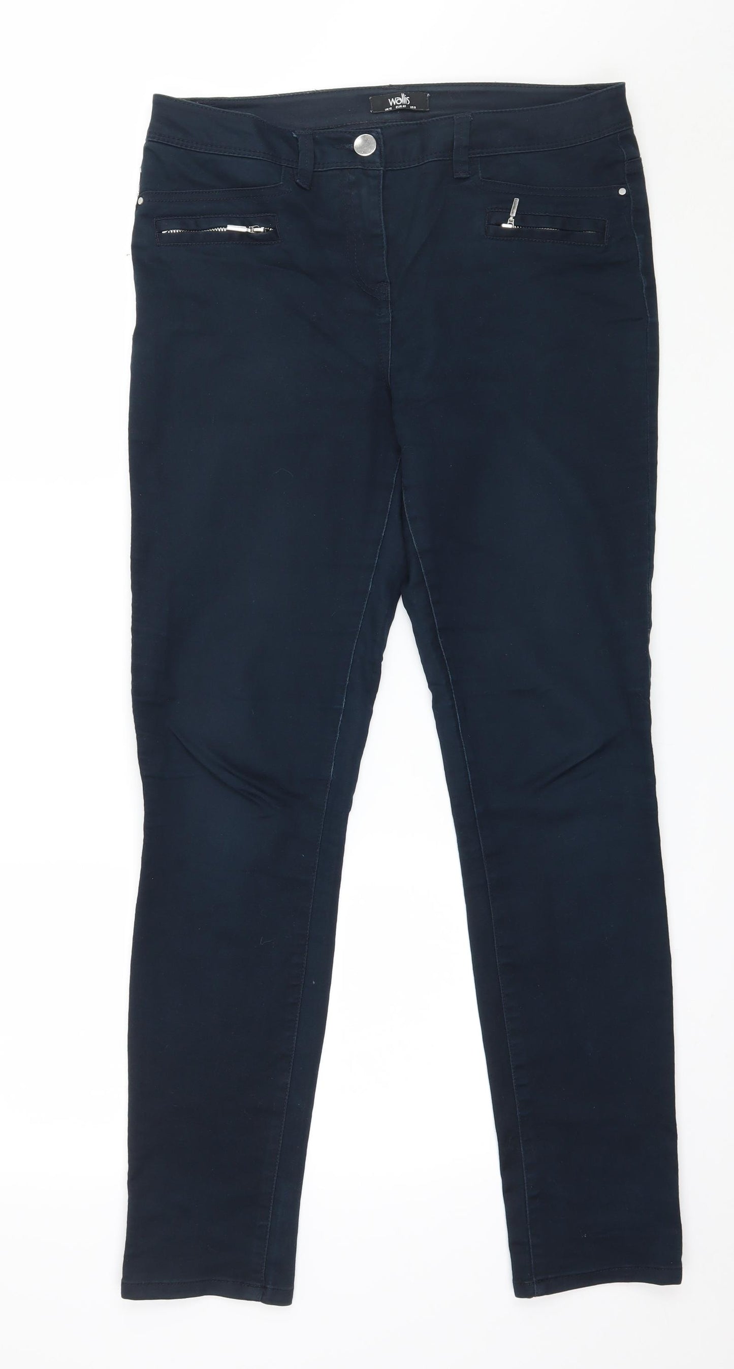 Wallis Womens Blue  Denim Skinny Jeans Size 12 L30 in