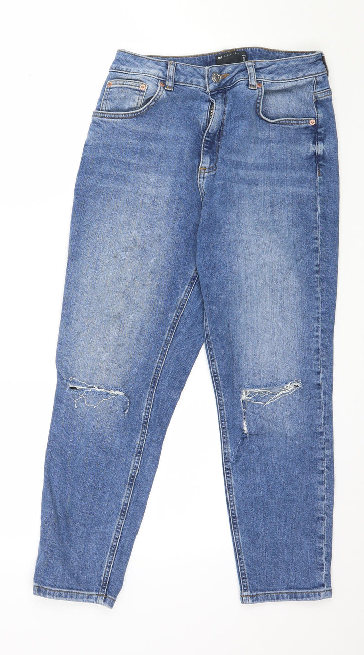 ASOS Womens Blue Denim Mom Jeans Size 28 in L28 in