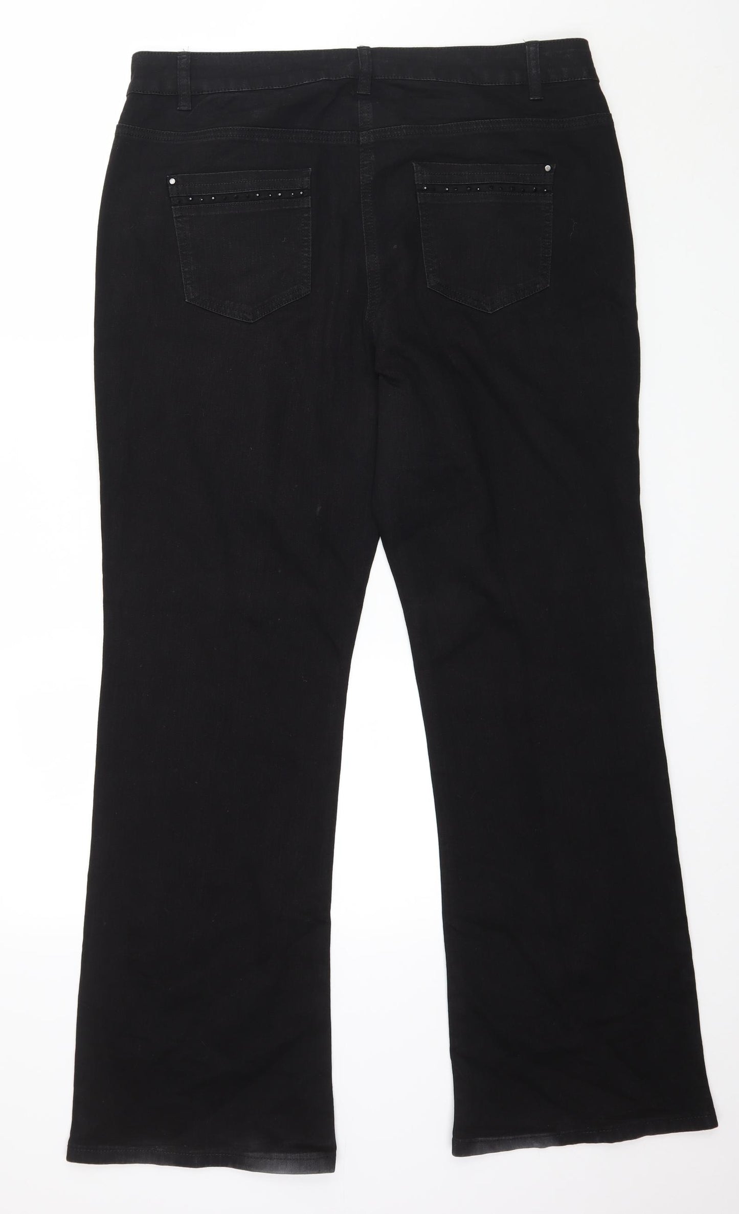 TU Womens Black  Denim Straight Jeans Size 18 L31 in