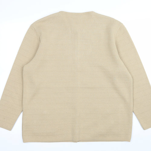 C&A Womens Beige  Knit Cardigan Jumper Size L