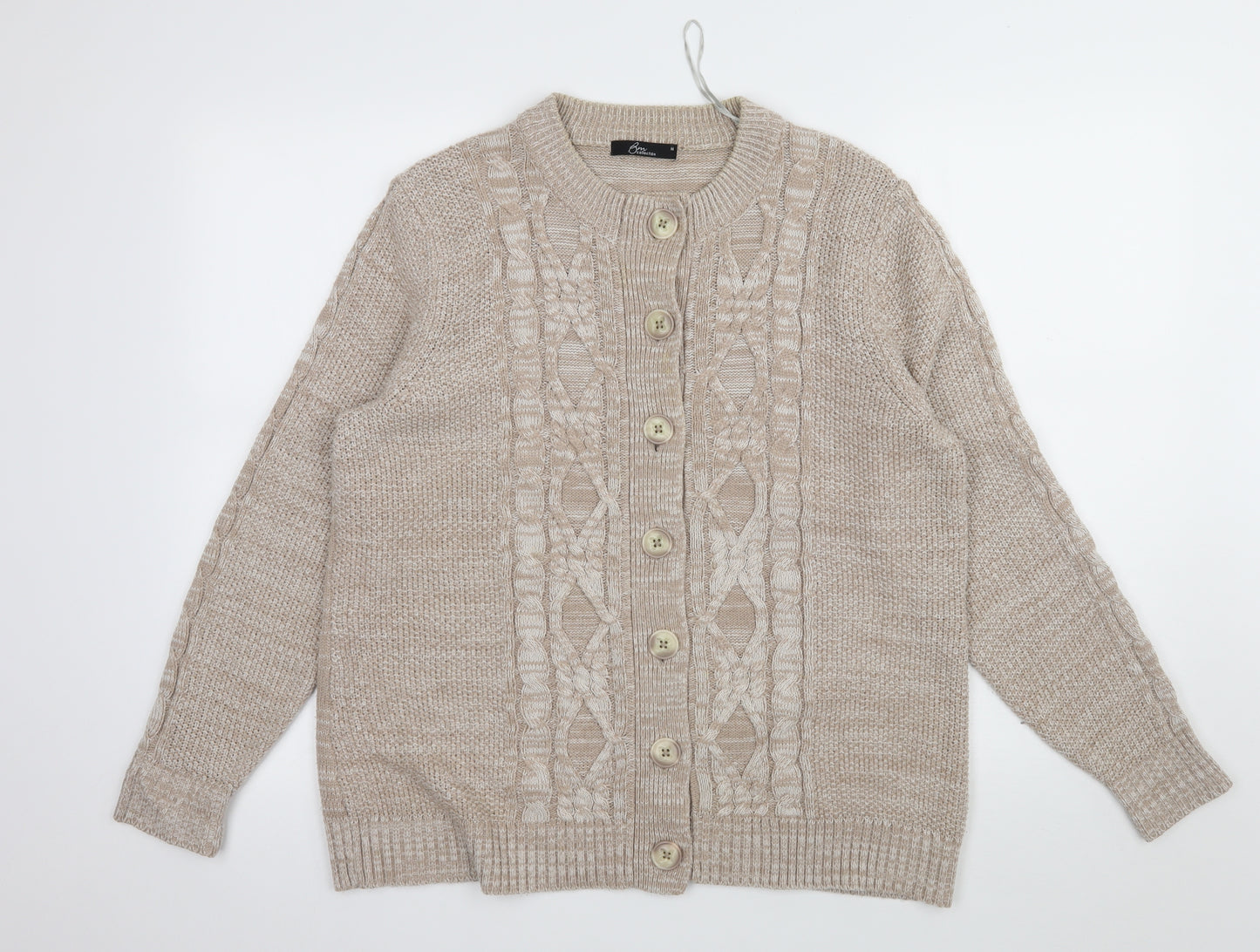 Bonmarché Womens Ivory  Knit Cardigan Jumper Size M