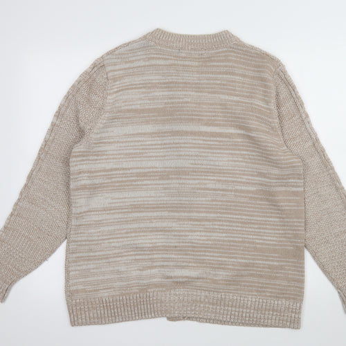 Bonmarché Womens Ivory  Knit Cardigan Jumper Size M