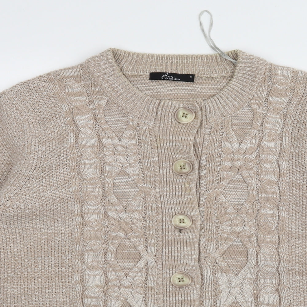 Bonmarché Womens Ivory  Knit Cardigan Jumper Size M