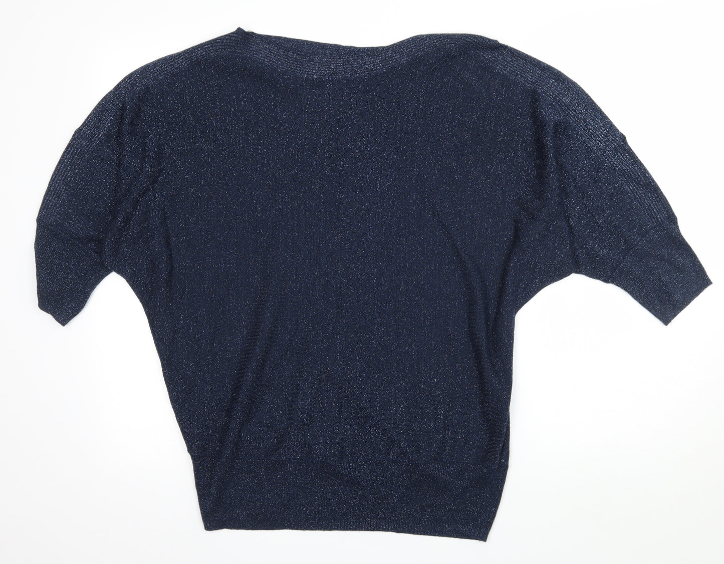 M&Co Womens Blue  Knit Pullover Jumper Size 16