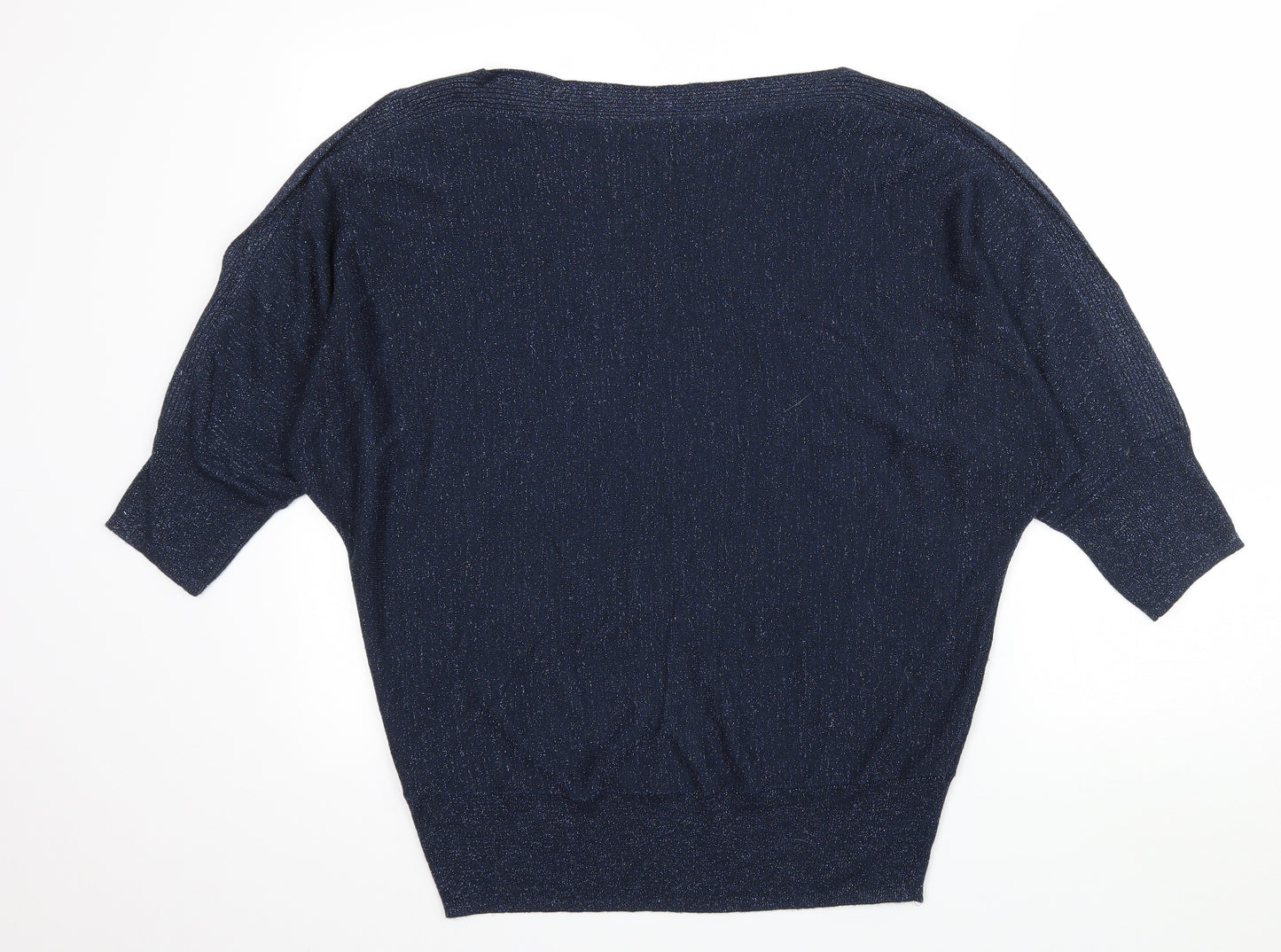 M&Co Womens Blue  Knit Pullover Jumper Size 16