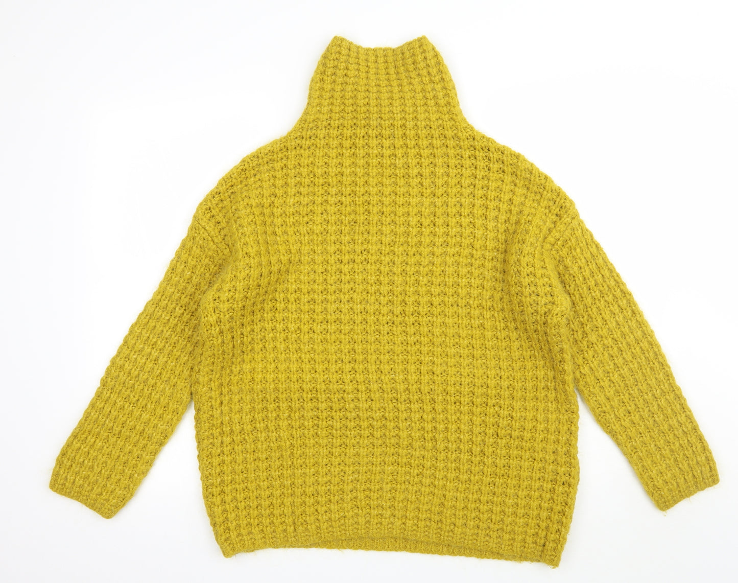 TU Womens Yellow  Knit Pullover Jumper Size 16