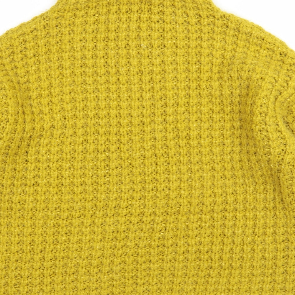 TU Womens Yellow  Knit Pullover Jumper Size 16