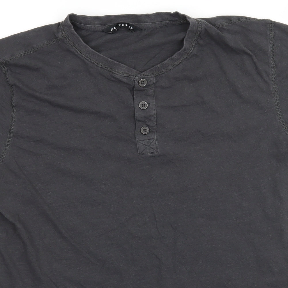 Peacocks Mens Grey  Jersey  T-Shirt Size M