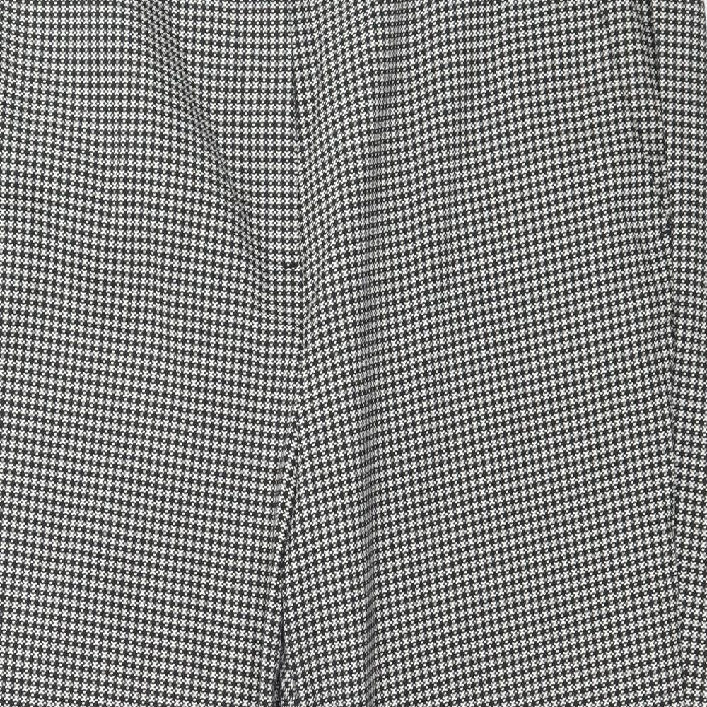 Marks and Spencer Womens Black Check  Trousers  Size 20 L27 in