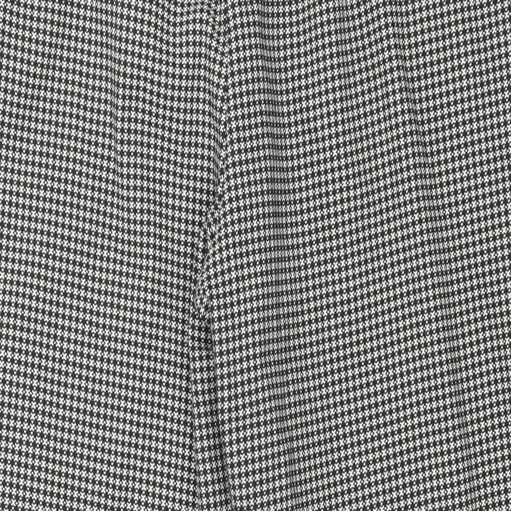 Marks and Spencer Womens Black Check  Trousers  Size 20 L27 in