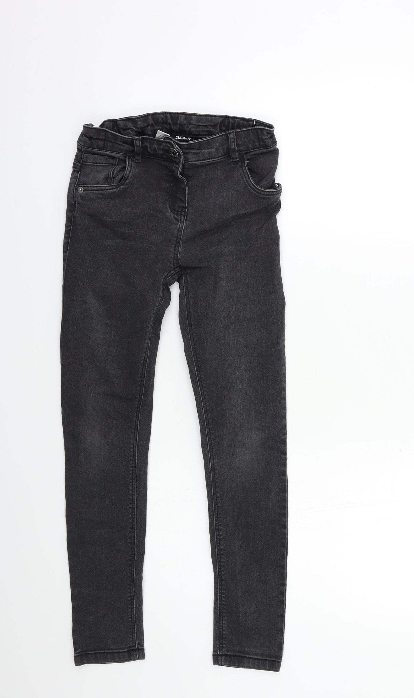 TU Girls Black  Denim Skinny Jeans Size 10 Years