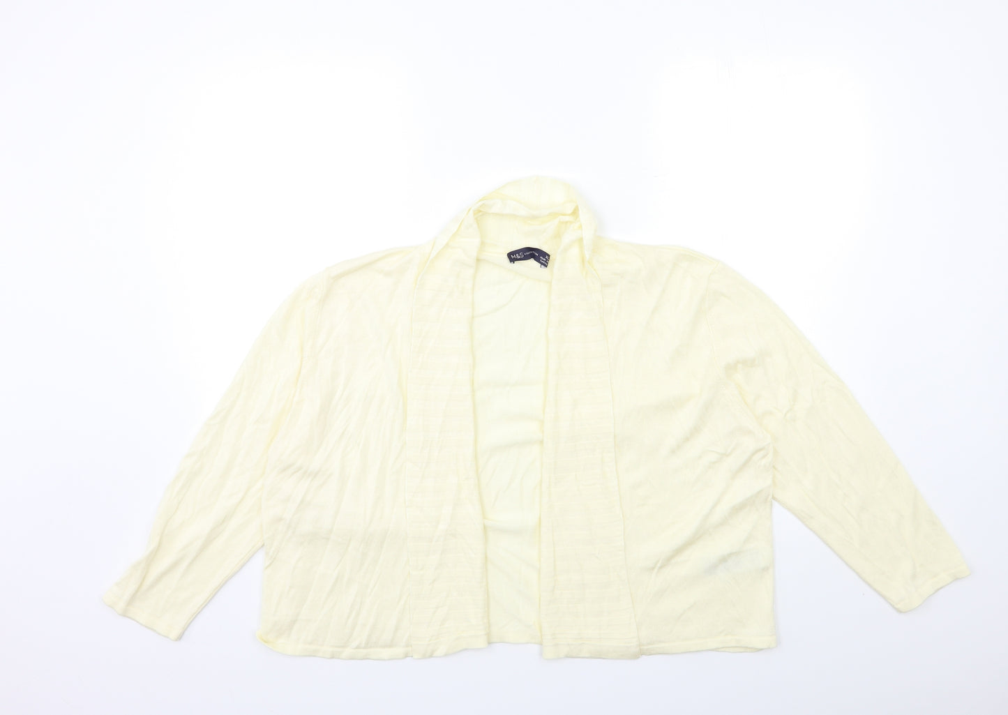 Marks and Spencer Womens Beige  Knit Cardigan Jumper Size XL