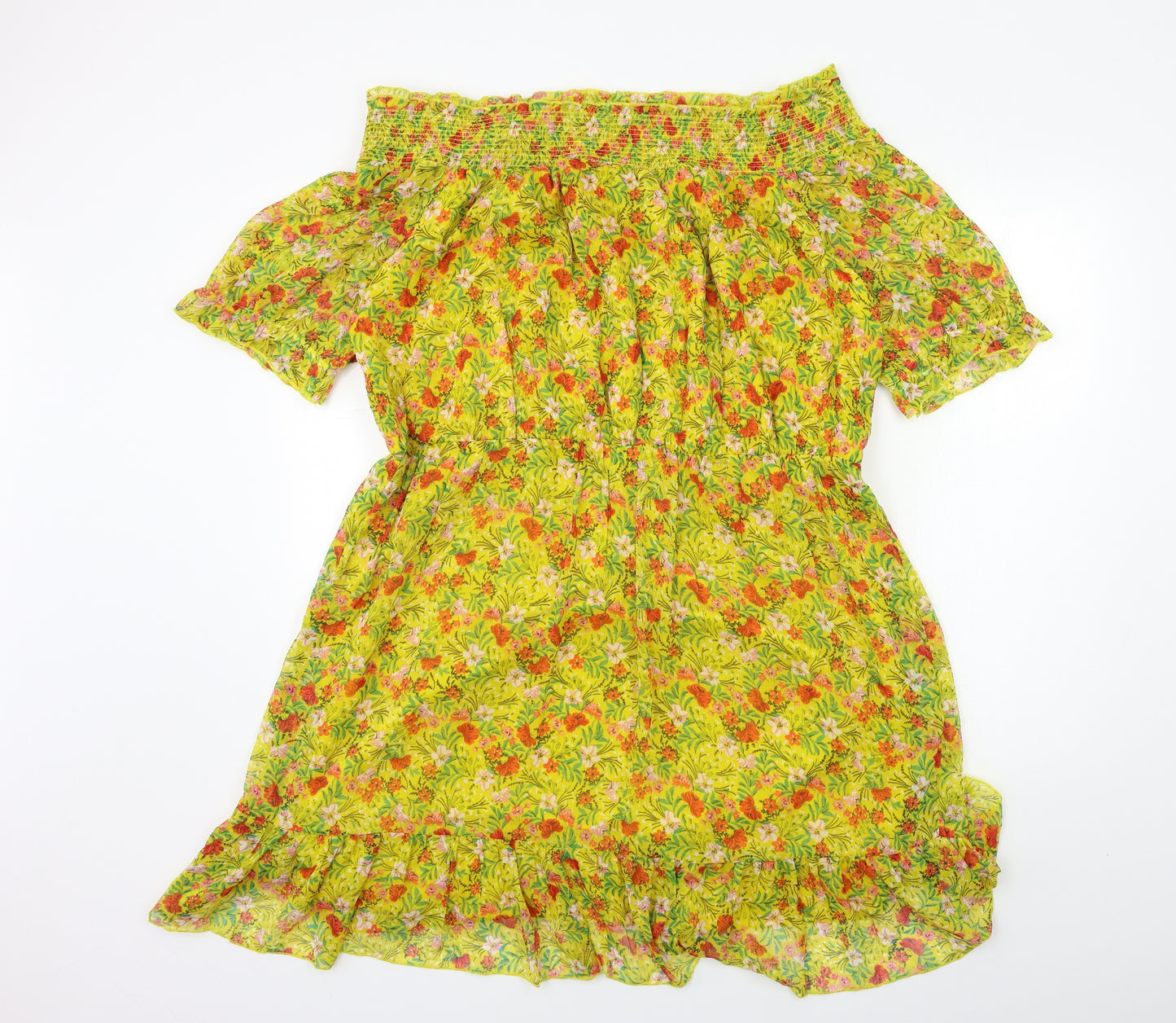 Papaya Womens Yellow Floral  Shift  Size 20