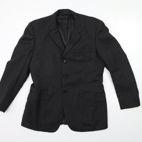 Preworn Mens Black   Jacket Suit Jacket Size 38