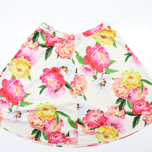Papaya Womens White Floral  Flare Skirt Size 20
