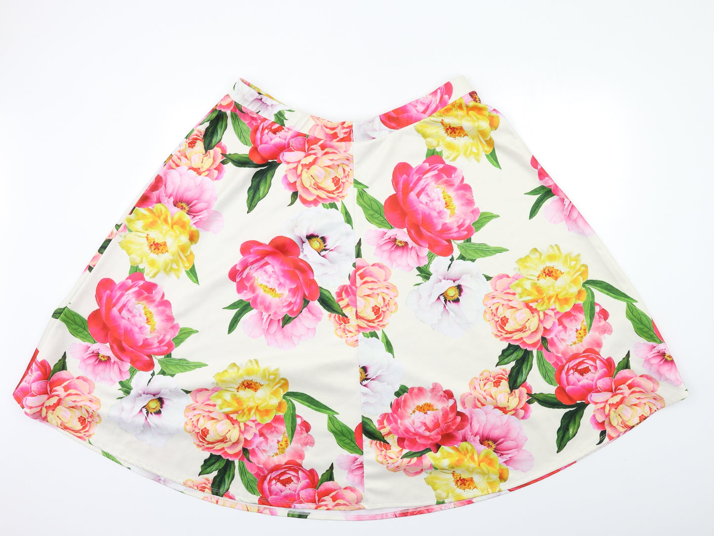 Papaya Womens White Floral  Flare Skirt Size 20