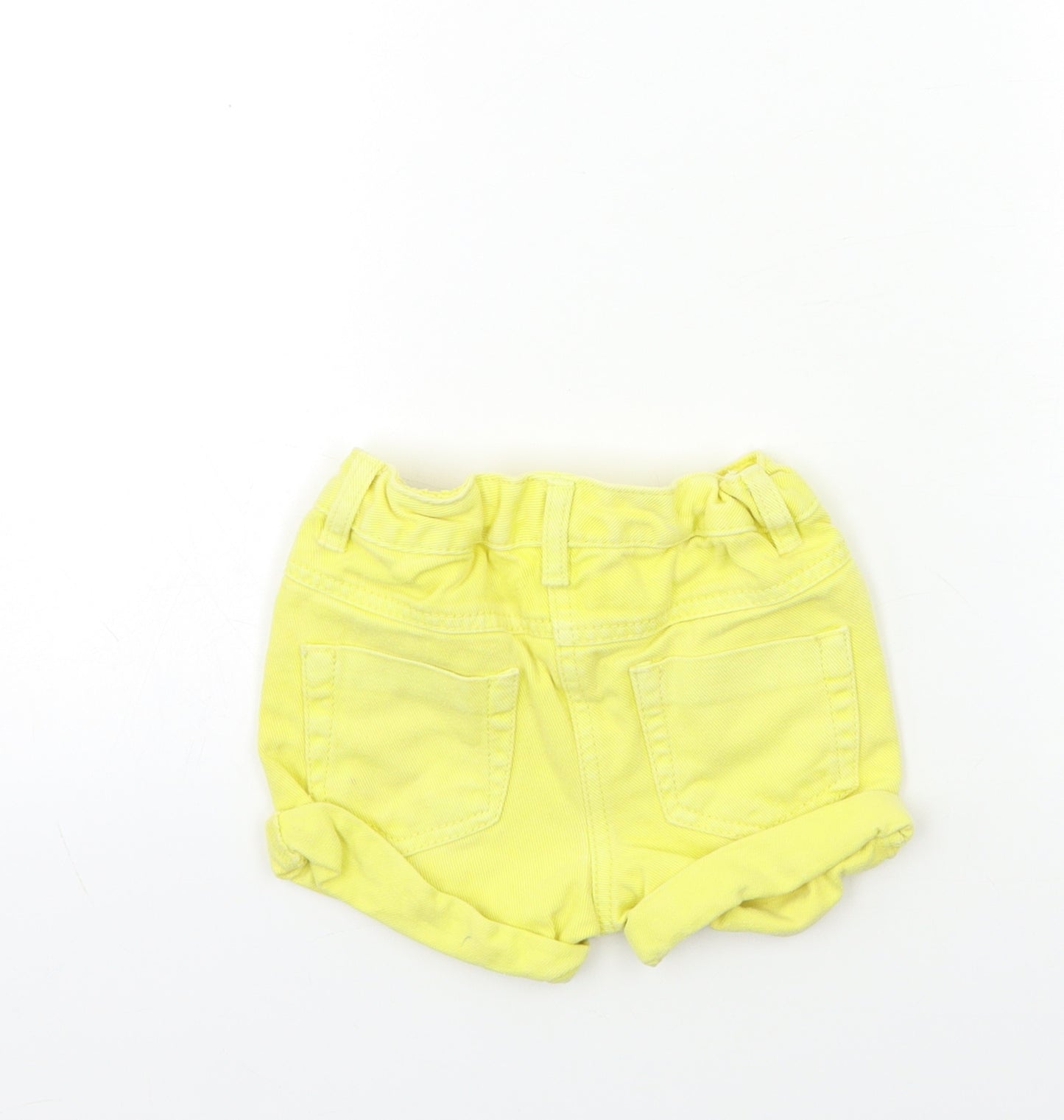 NEXT Girls Yellow  Denim Hot Pants Shorts Size 2-3 Years
